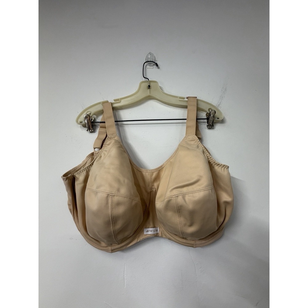 Elomi Full Figure Energise 38 J Moisture Wicking Nude Tan Underwire Sports Bra